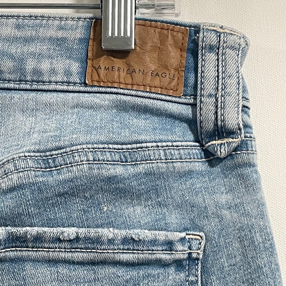 American Eagle Festival Flare Jeans Light Wash Next Level Stretch Size 6 Regular - Picture 6 of 10